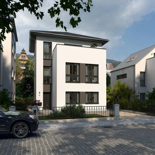 NIVEAUVOLLES STADTHAUS MIT WALMDACH