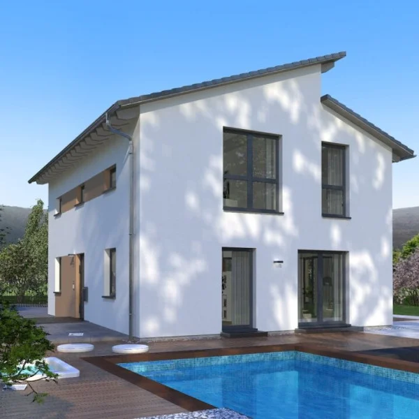 EIN­FA­MI­LI­EN­HAUS MIT VERSETZTEM PULTDACH*************