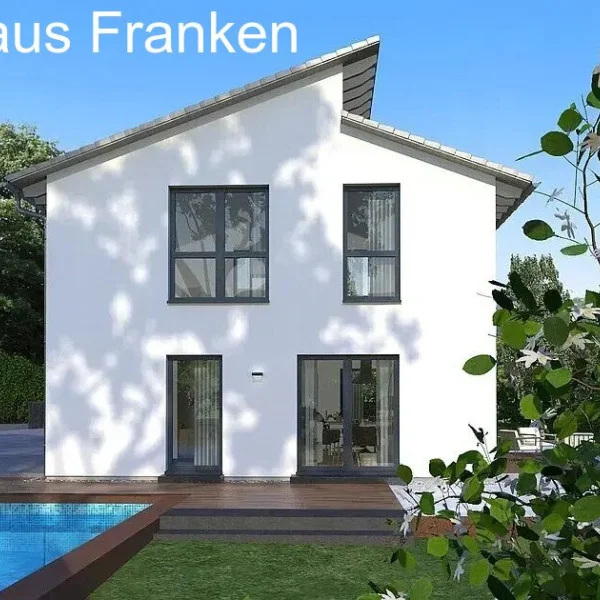 Ein­fa­mi­li­en­haus mit versetztem Pultdach*